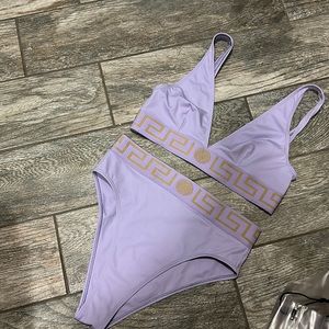 Versace Authentic Swim set top Medium bottoms large